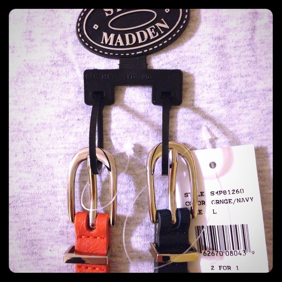 Steve Madden 2 for 1 Leather Belts