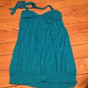 Turquoise halter dress