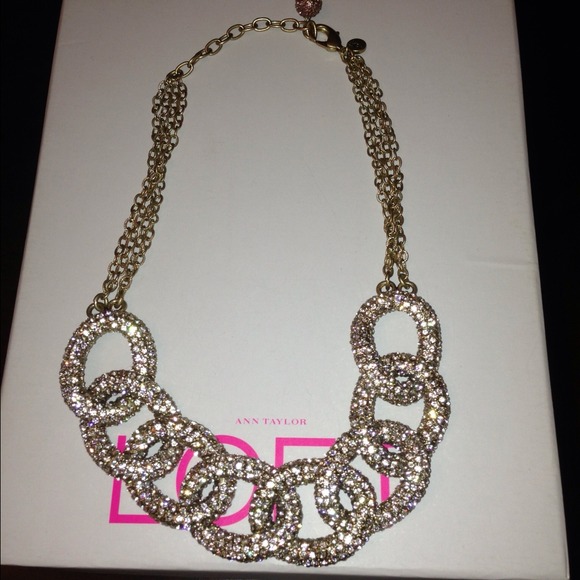 Ann Taylor Loft Statement Rhinestone Necklace