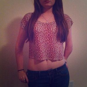 F21 Crop Top. Leopard Print.