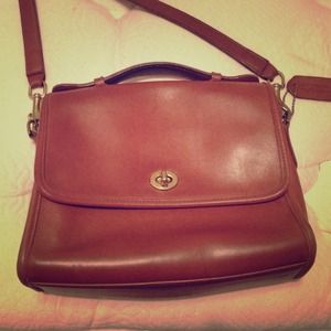 RESERVED Vintage Coach Leather Top handle Bag