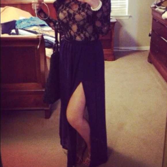 Purple long skirt!
