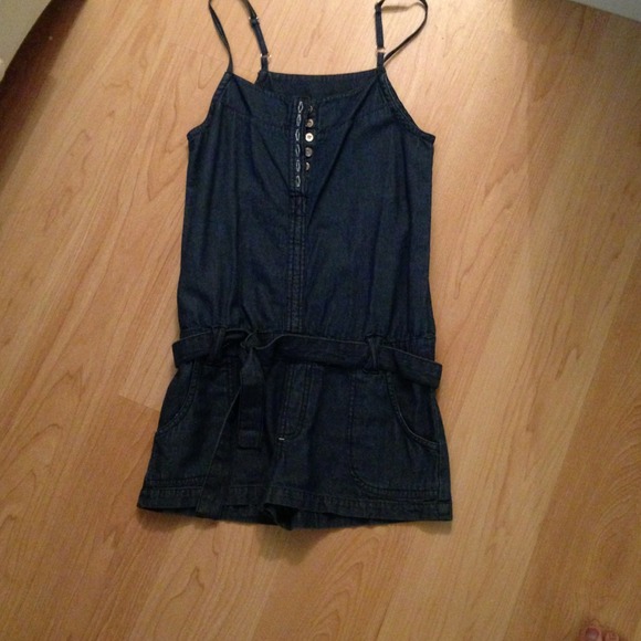 Denim - Jean Belted Romper