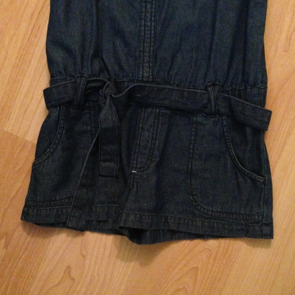 Jean Belted Romper - Picture 3 of 4