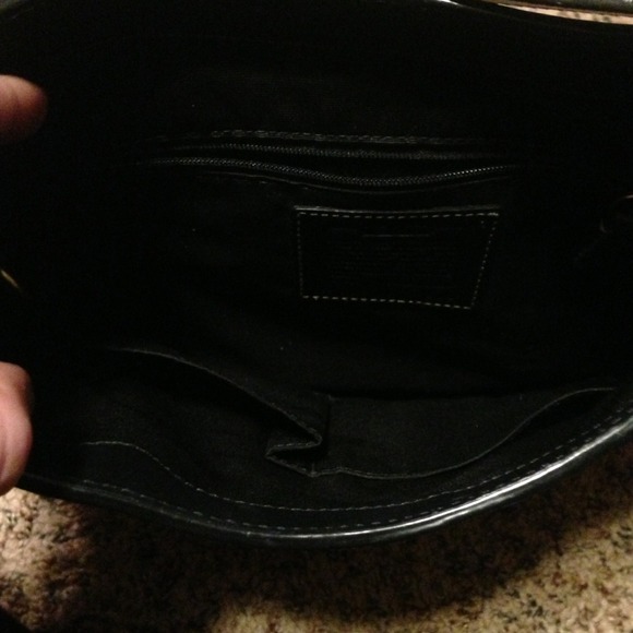Authentic Black Coach Bag with Gold Hardware - Picture 3 of 4