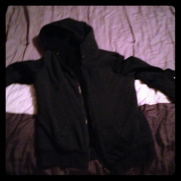 Dark grey heavily lined warm hoodie