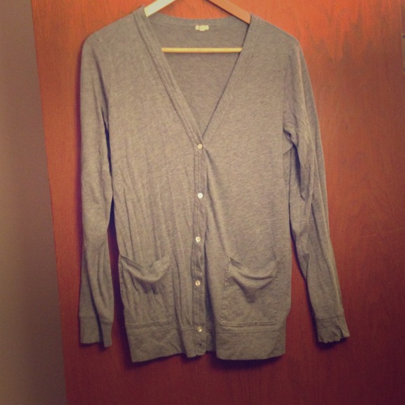 J. Crew grey cardigan