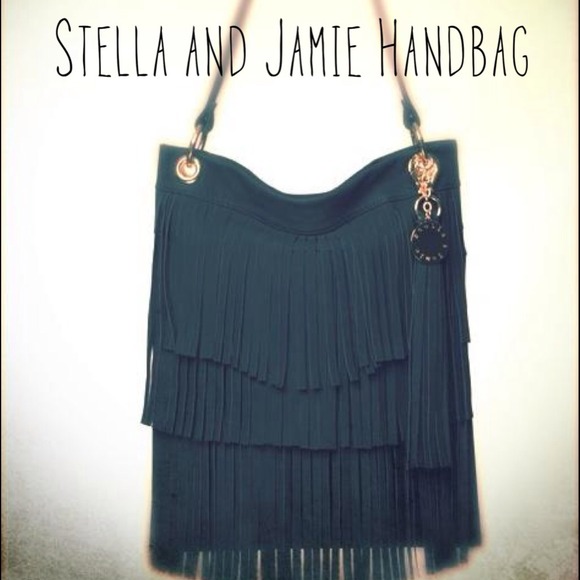 Stella and Jamie Handbags - Stella and Jamie Black Fringe Handbag