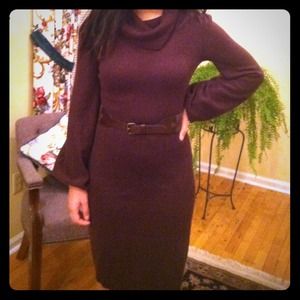 Brown Silk & Cashmere Dress