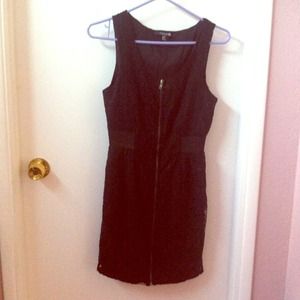 ❌RESERVED❌ Black Lace Zipper Dress