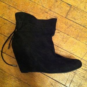 Black suede ankle boots