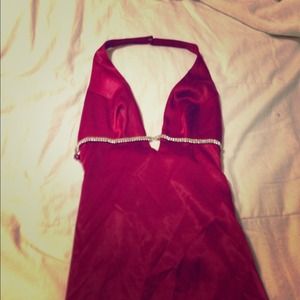 Red party dress