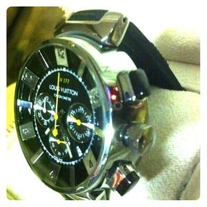 Authentic Louis Vuitton Tambour Black LV 277