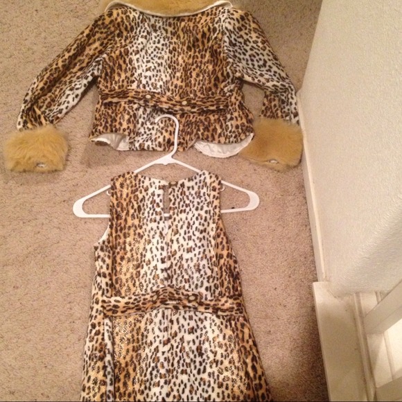 Leopard print dress with jacket - Picture 2 of 2