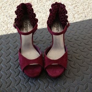 Maroon Fergie shoes