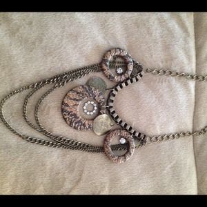 Multi layered chunky necklace