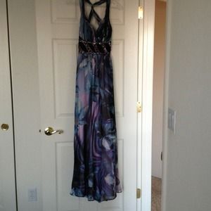 Gorgeous purple grown with bead detail on waist