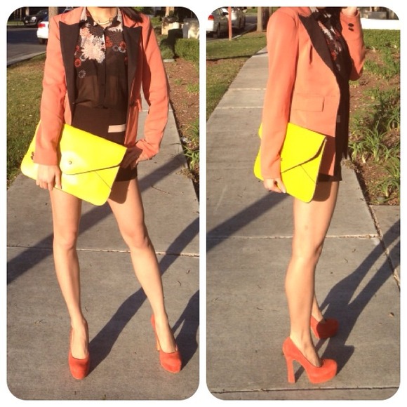 Yellow Envelope Clutch