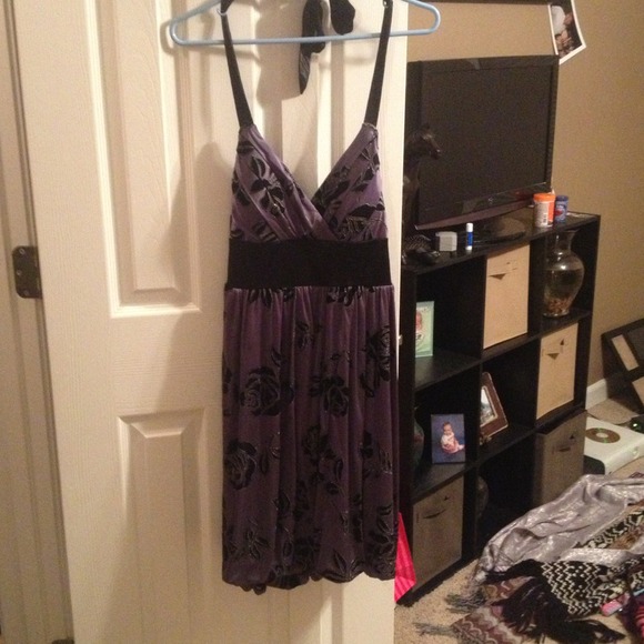 Trixxi purple and black gown