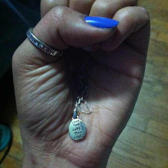 Silver necklace and ring