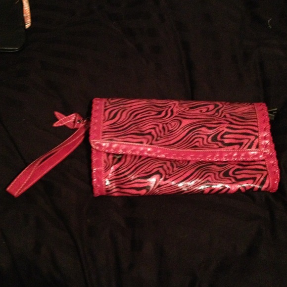 Pink Zebra Print Clutch