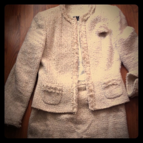 Tahari Suit. Cream colored