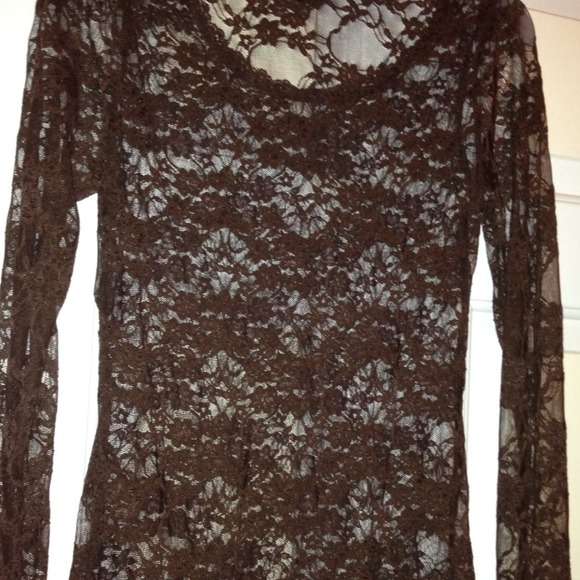 Brown lace top