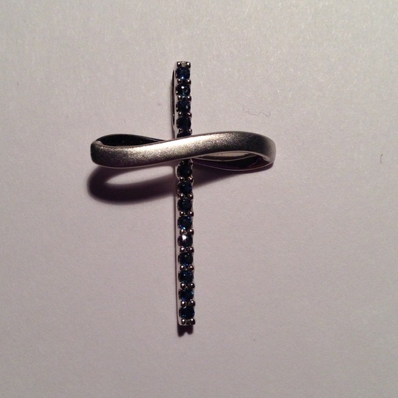 Sapphire and Silver Cross