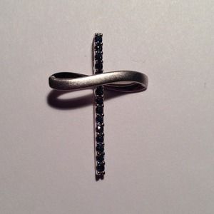 Sapphire and Silver Cross