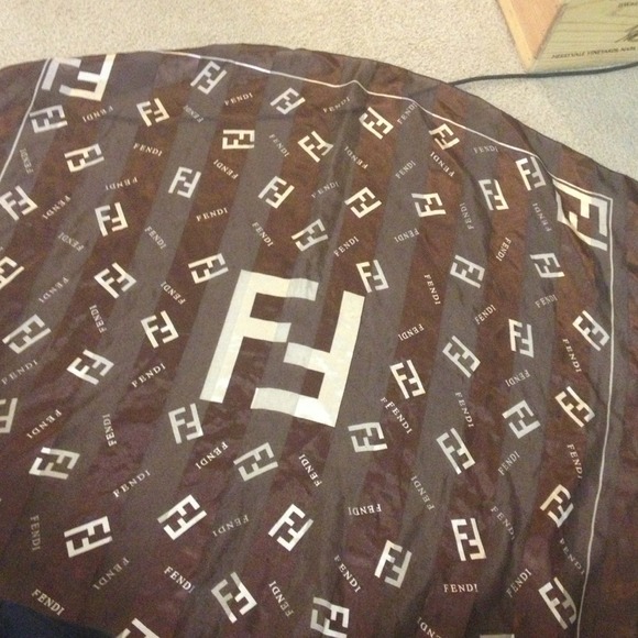 Fendi brown and cream colored