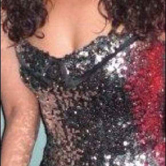 Silver sequin top