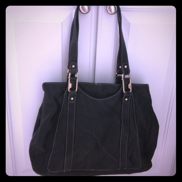 Jones New York large leather tote bag
