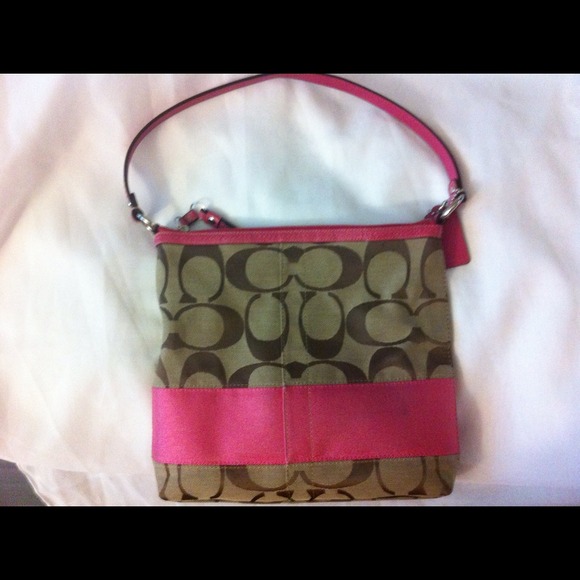 RESERVED!!!!Coach bag pink n brown
