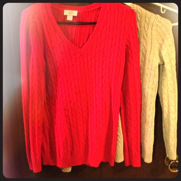 Gray Anne Taylor loft sweater RESERVED for Julie.