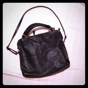 🚫Hold🚫 Beautiful black leather bag/tote/purse!