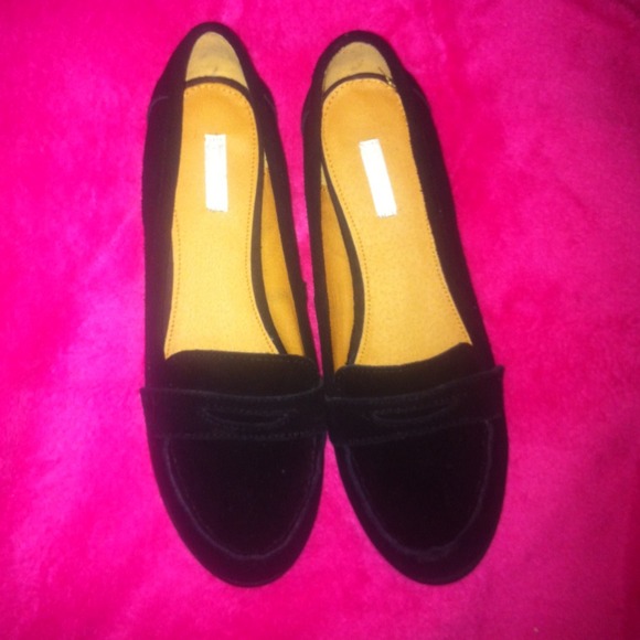 NWOT Black Suede Loafers