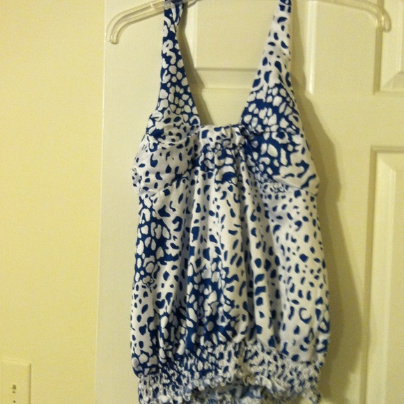 Cute blue and white halter top