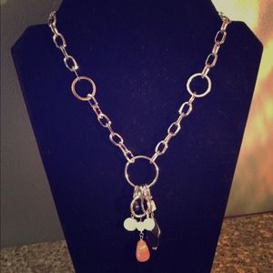 Adjustable silver chain necklace