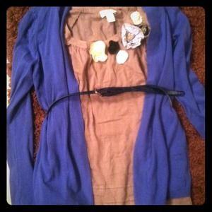 Blue open cardigan from LOFT