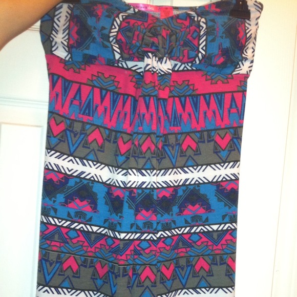 Traded⛔ Strapless tribal sundress/ loafers