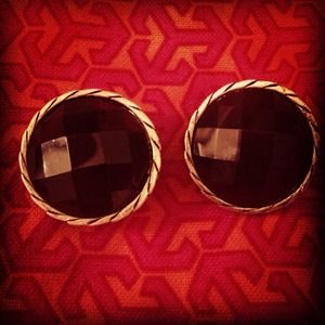 Black and Silver Clip-on Earrings