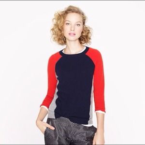 J.Crew Collection Cashmere Colorblock Sweater
