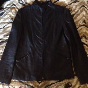 Black leather jacket