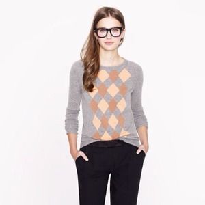 J. Crew Cashmere Argyle and stripe JCrew sweaters
