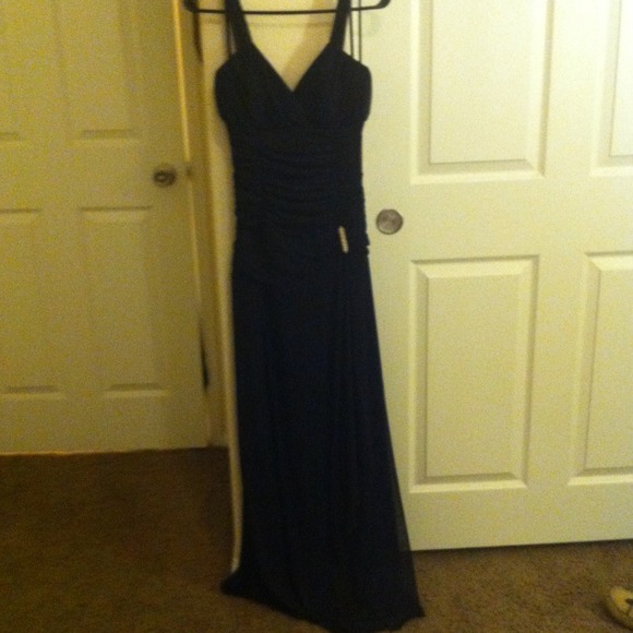 Long Black Polyester Dress!