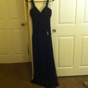 Long Black Polyester Dress!