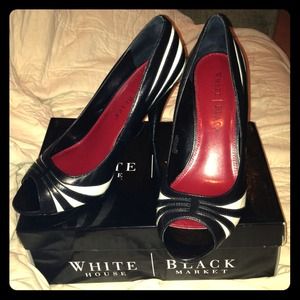 Super cute black & white peep toe! Nearly new!