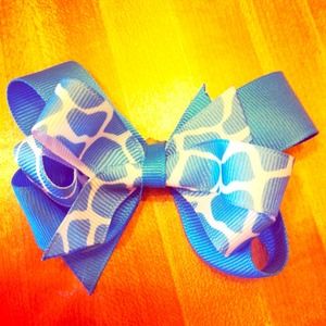 Blue Stack Hairbow