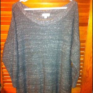 Oversized gray sparkly sweater