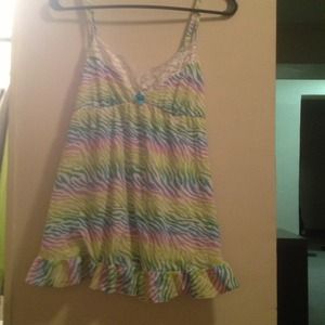 REDUCED**Very cute colorful night tank/dress NWOT!
